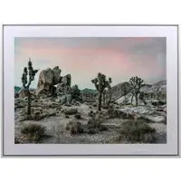 Desert Landscape Gloss Wall Art 80 x 60cm - White