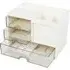 Desk Organiser with Drawers - White