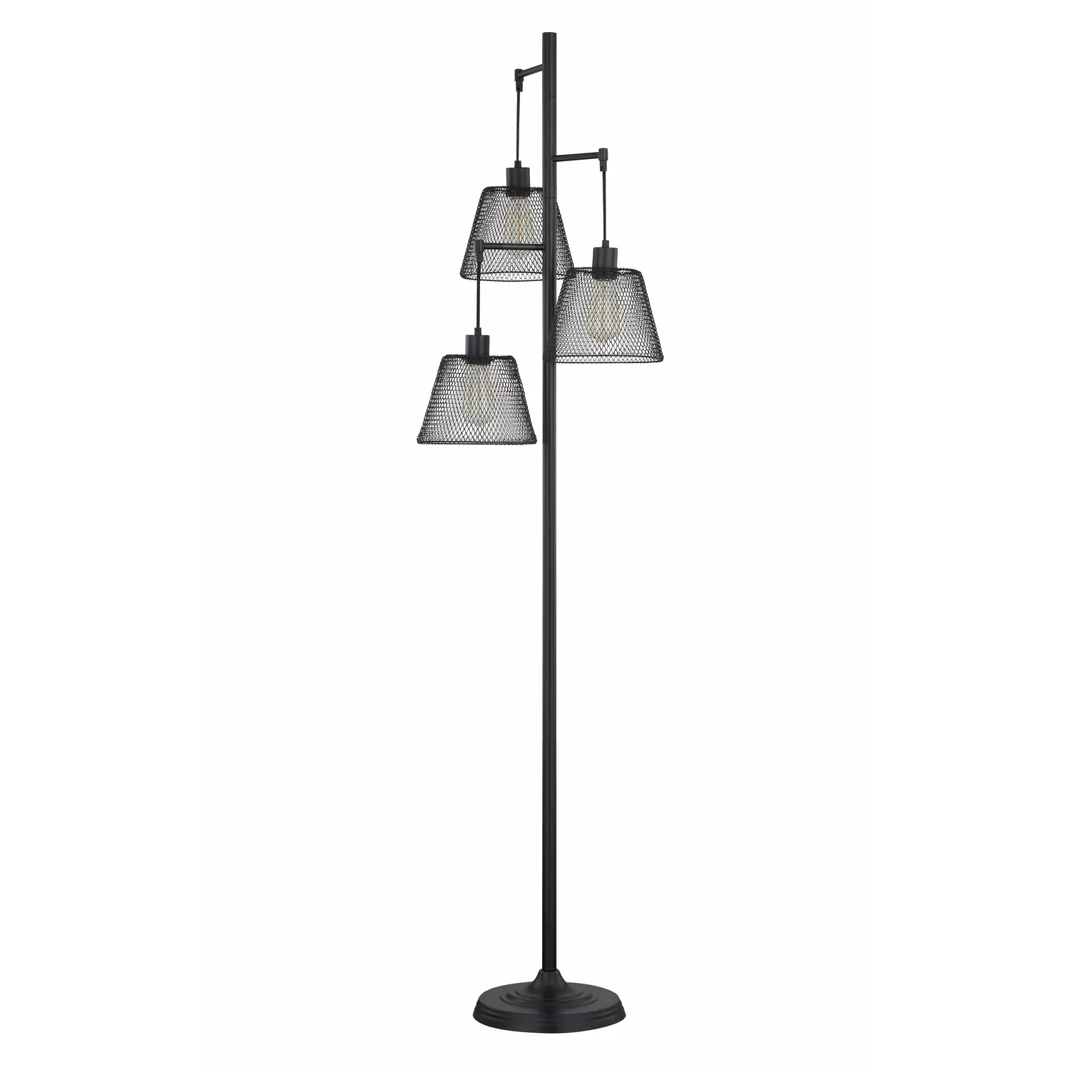 Dexter 3 Light Floor Lamp - Black