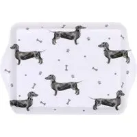 Dexter the Dachshund Trinket Tray - White