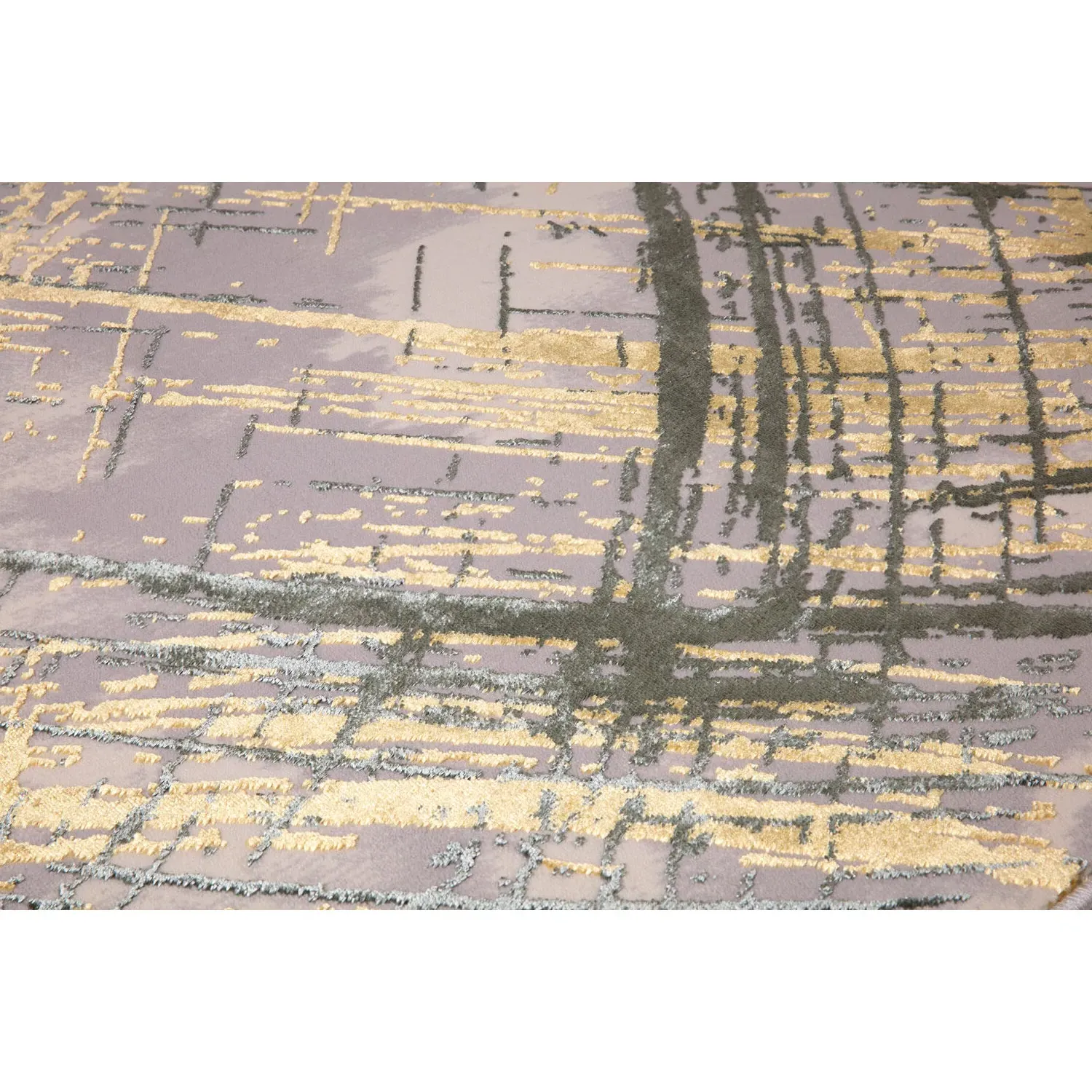 Diamond Abstract Rug 120cm - Silver