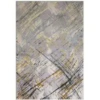Diamond Abstract Rug 120cm - Silver