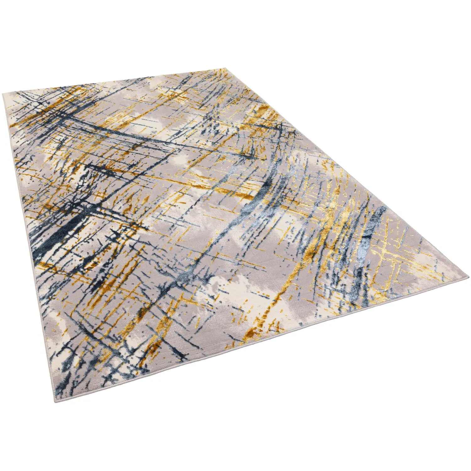 Diamond Abstract Rug - Blue