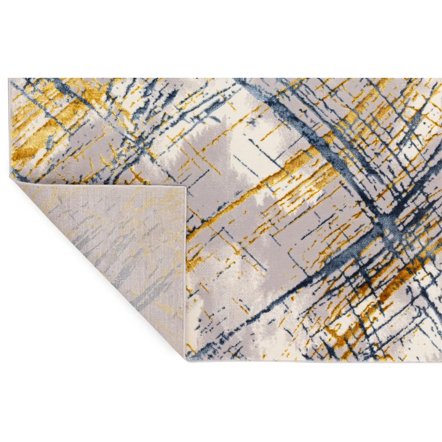Diamond Abstract Rug - Blue