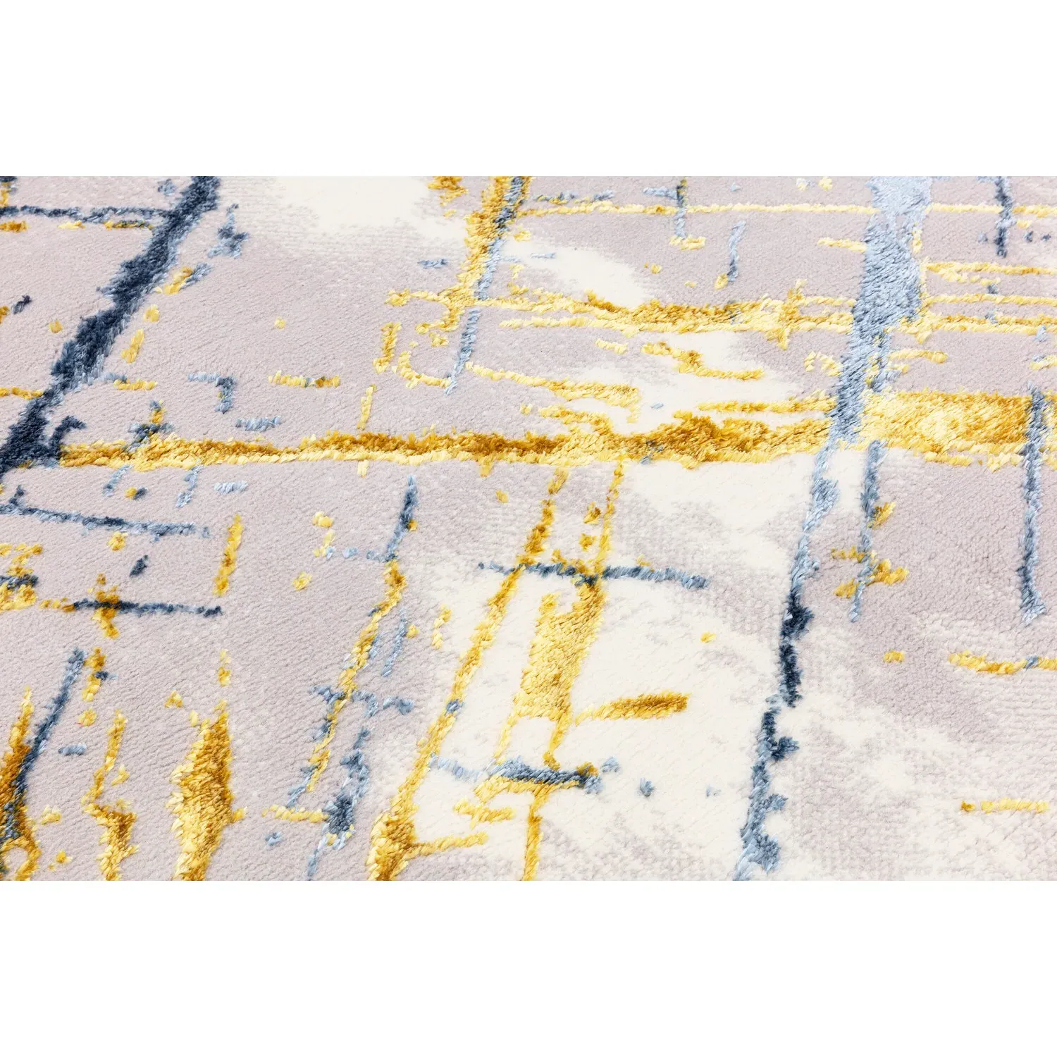 Diamond Abstract Rug - Blue