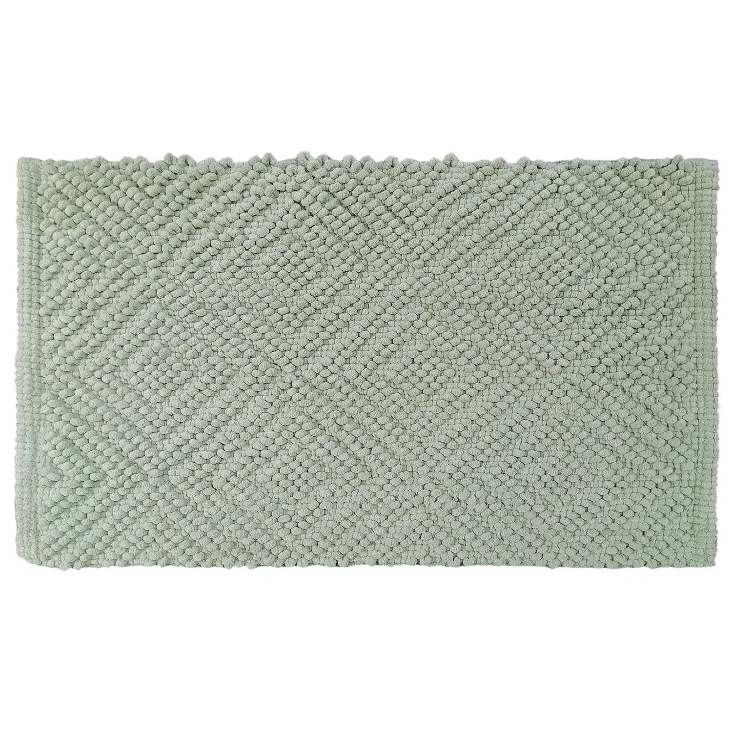 Diamond Bobble Bath Mat - Sage