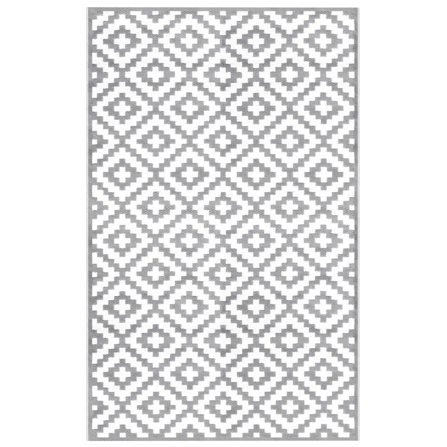 Diamond Geo Outdoor Rug - Grey
