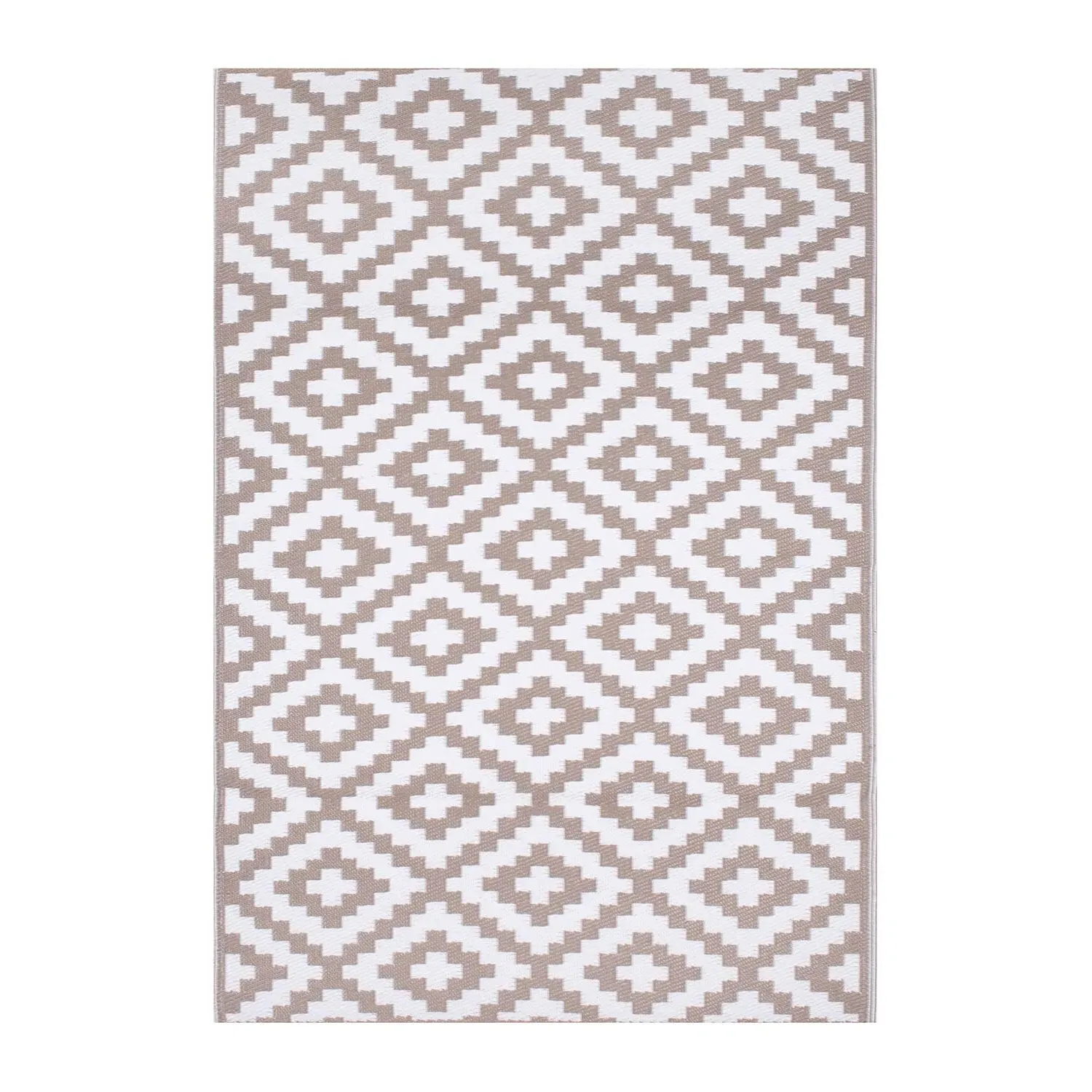 Diamond Geo Outdoor Rug - Natural image