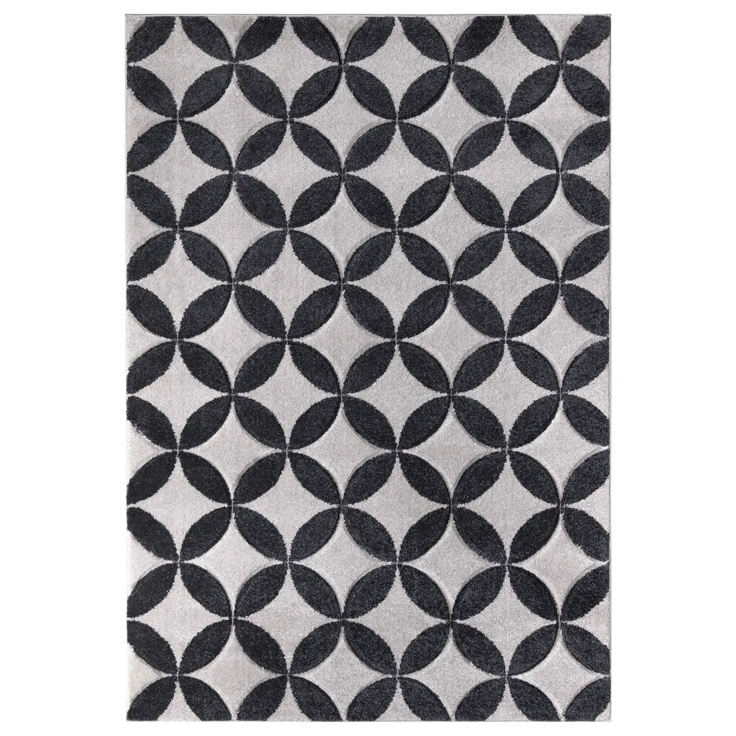 Diamond Geo Rug 160cm - Grey