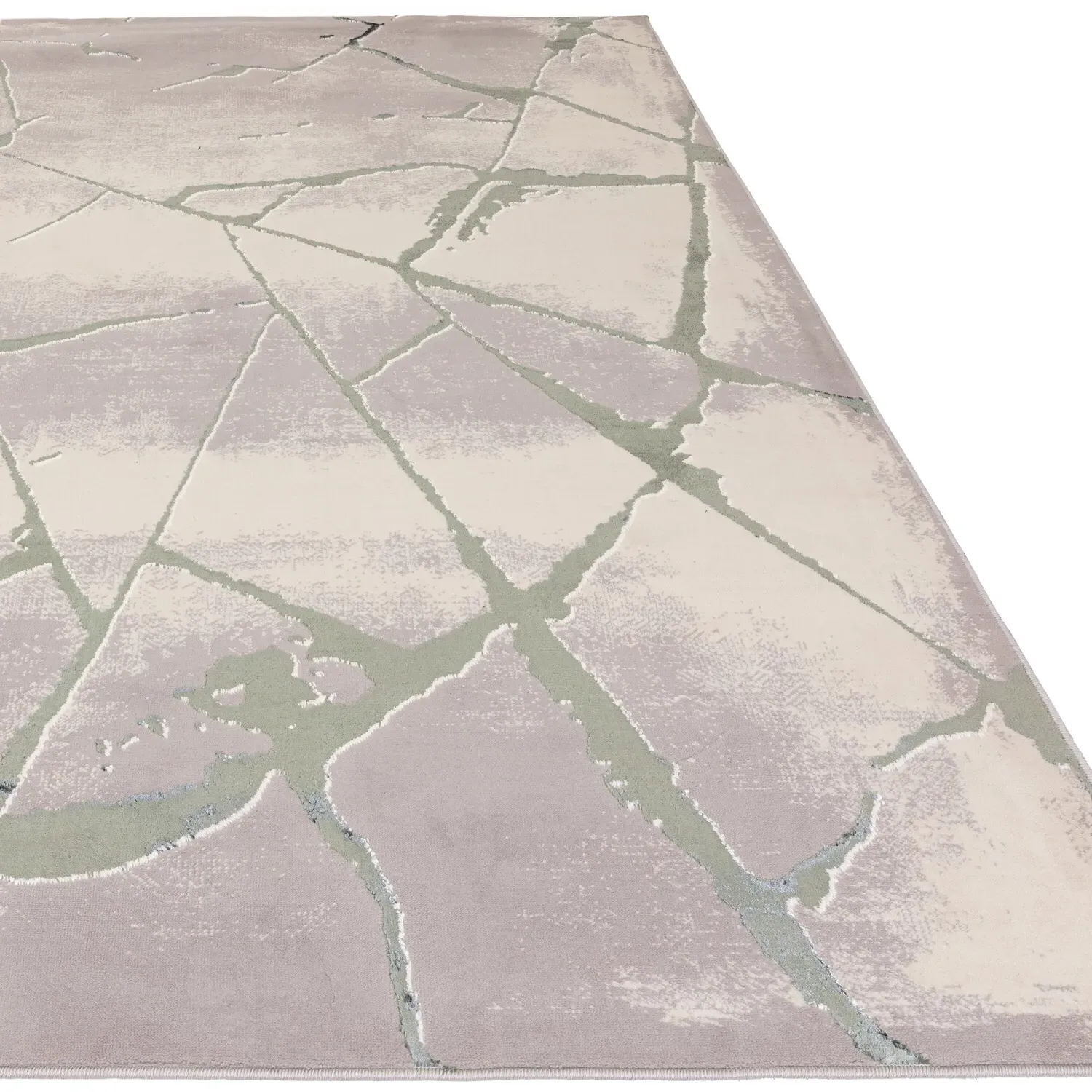 Diamond Green Marble Rug - Green
