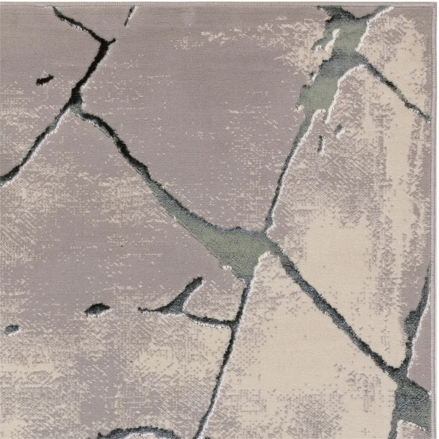 Diamond Green Marble Rug - Green