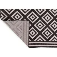 Diamond Indoor Outdoor Rug 120cm - Charcoal
