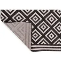 Diamond Indoor Outdoor Rug 160cm - Charcoal