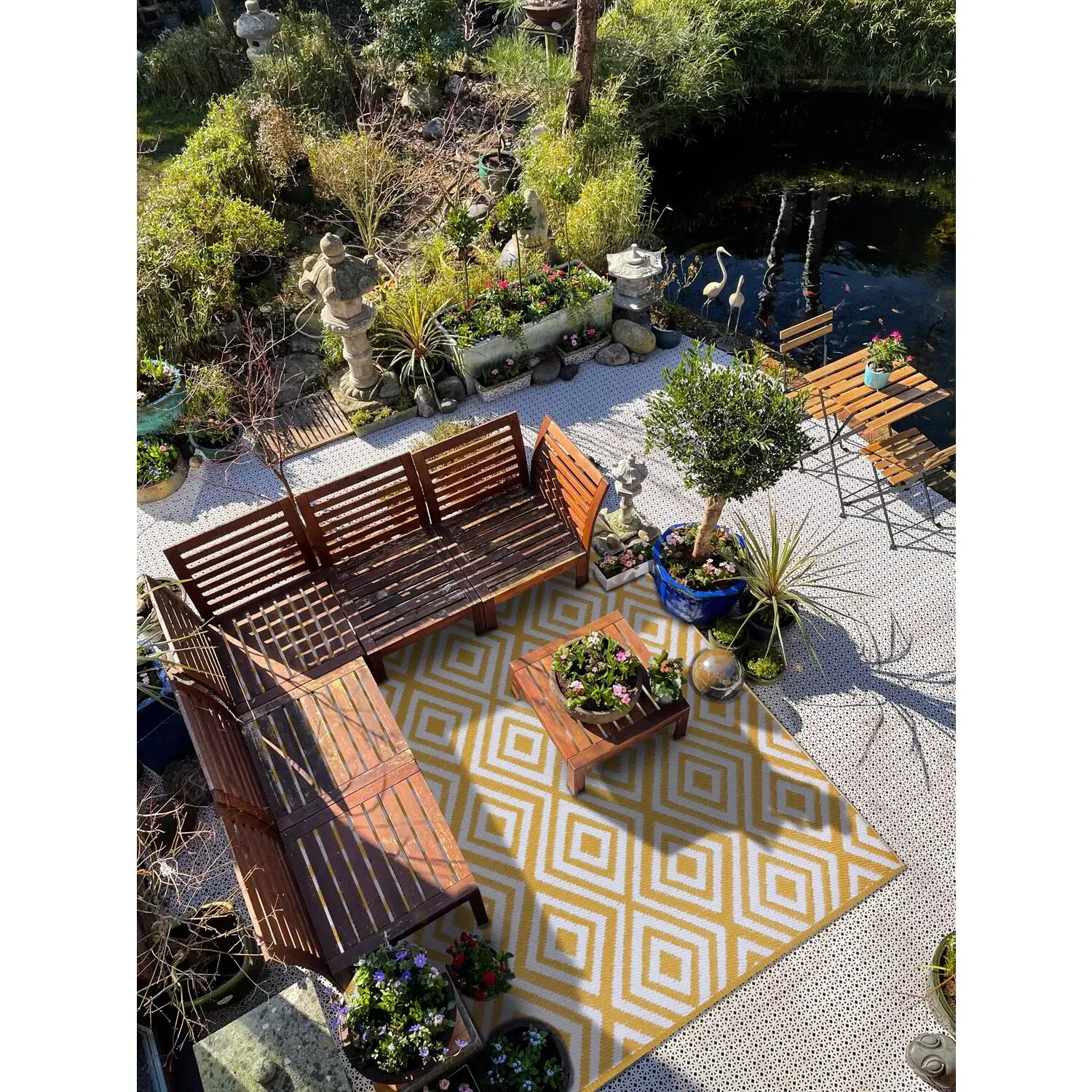 Diamond Outdoor Rug - Ochre