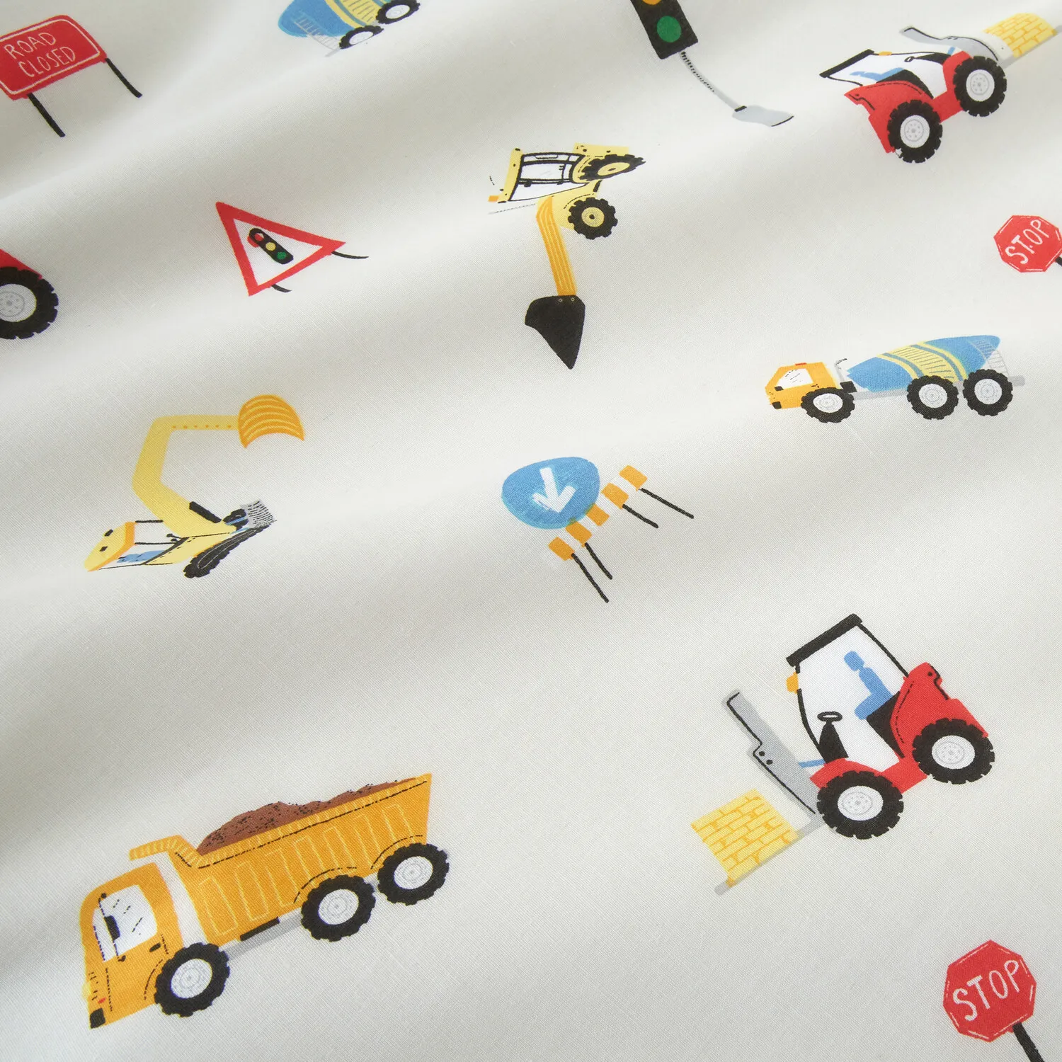 Diggers Natural Duvet Set - Multicolour