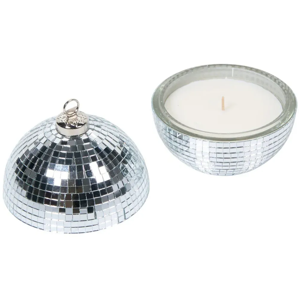 Disco Ball Candle - Silver