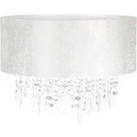Distressed Ceiling Light Shade with Droplets - White