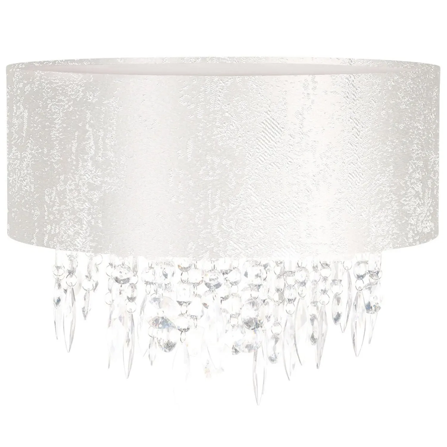 Distressed Ceiling Light Shade with Droplets - White