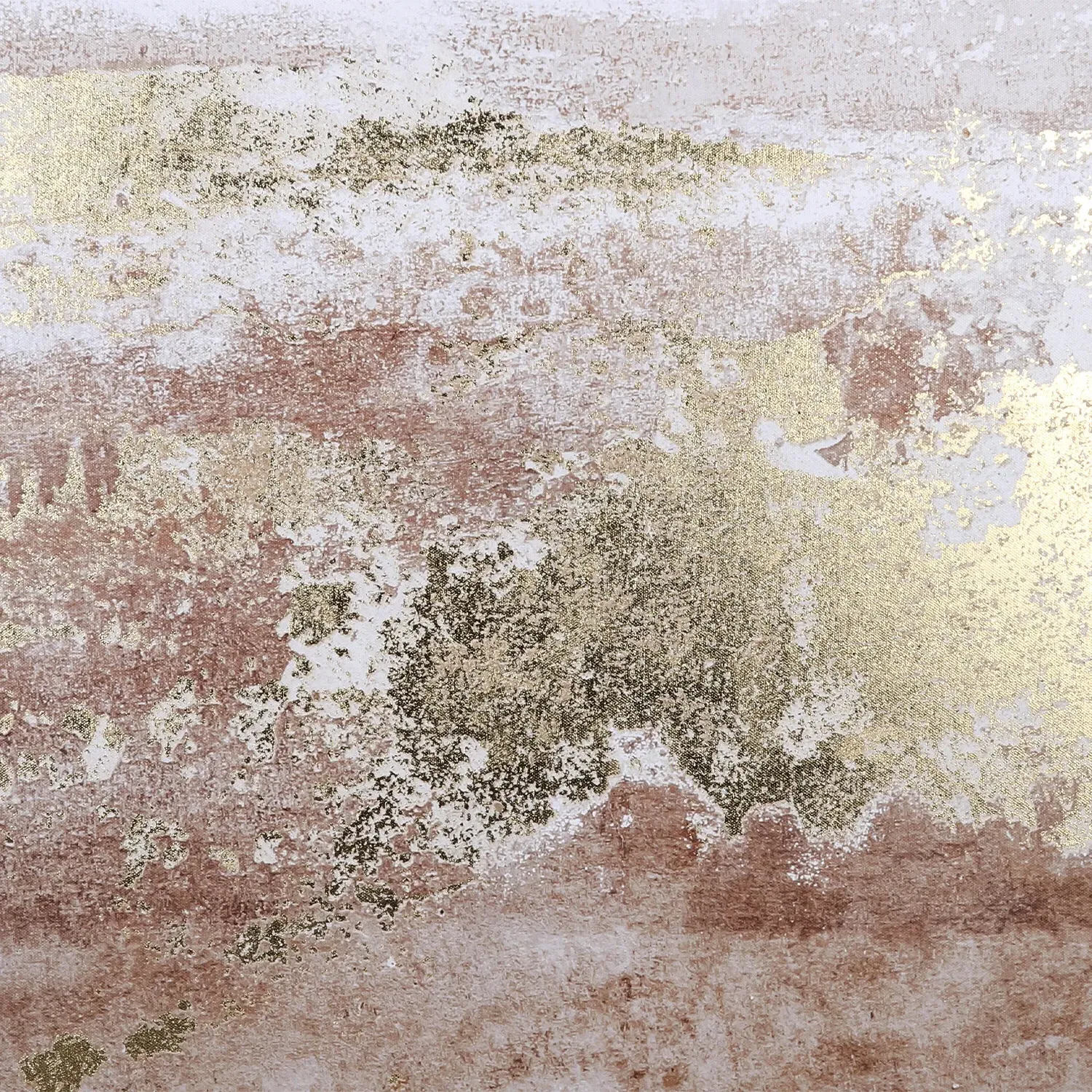 Distressed Foiled Framed Wall Art - Bronze