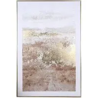 Distressed Foiled Framed Wall Art - Bronze