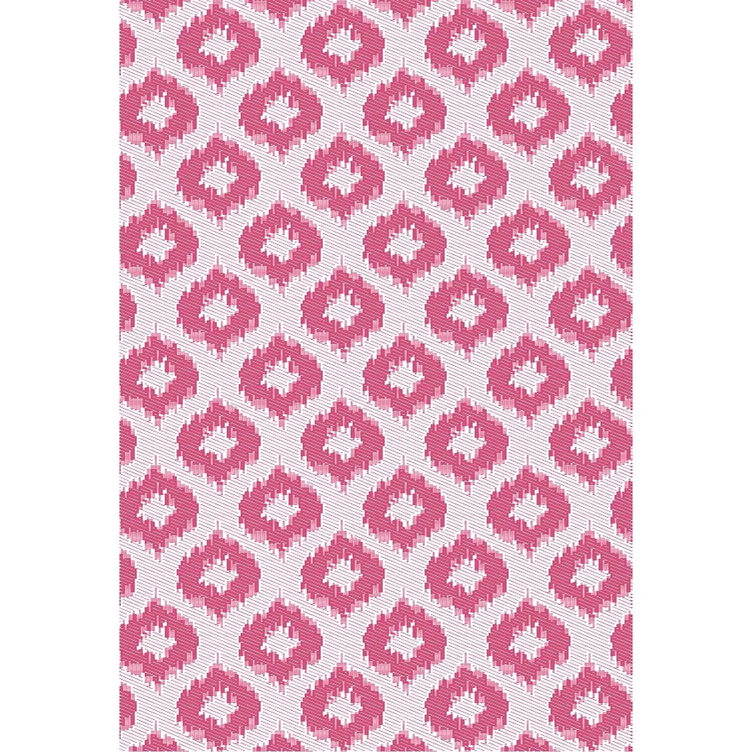 Distressed Geo Outdoor Rug - Pink image