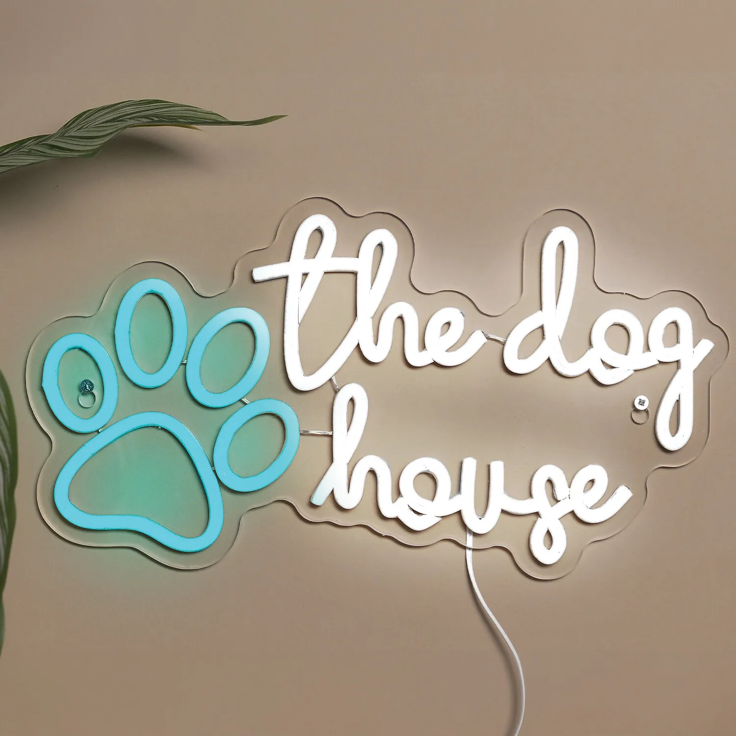 Dog House Neon Sign - White
