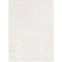Dottie Diamond Rug - White