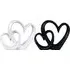 Double Heart Ornament - Black, White