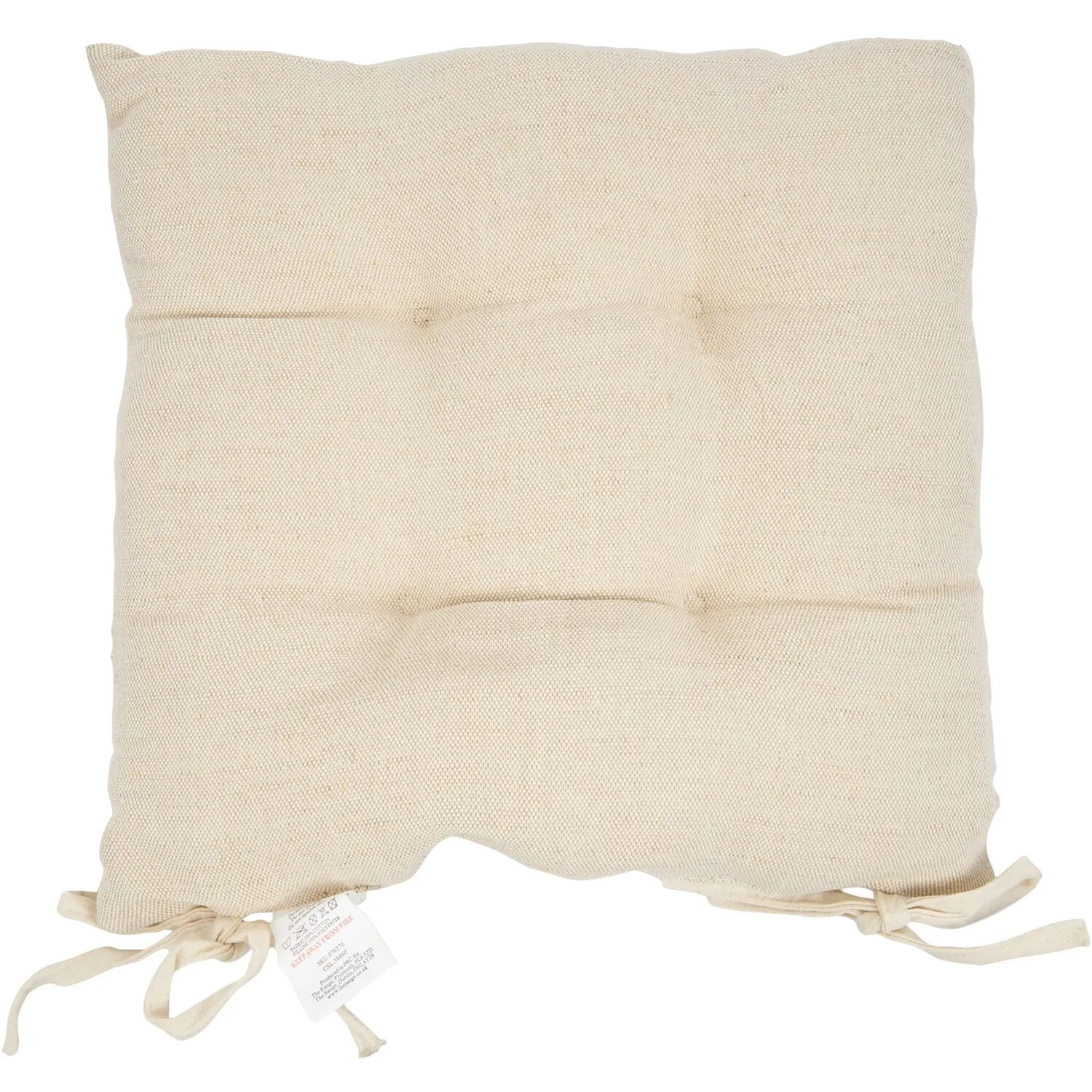 Double Sided Cotton Seat Pad - Natural