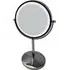 Double Sided LED Vanity Mirror with Touch Screen - Silver