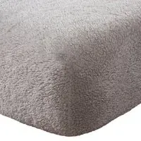 Double Teddy Fleece Fitted Sheet - Silver