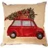 Driving Home For Christmas Cushion - Natural