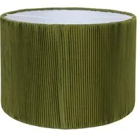 Drum Lamp Shade with Pleated Design - Olive