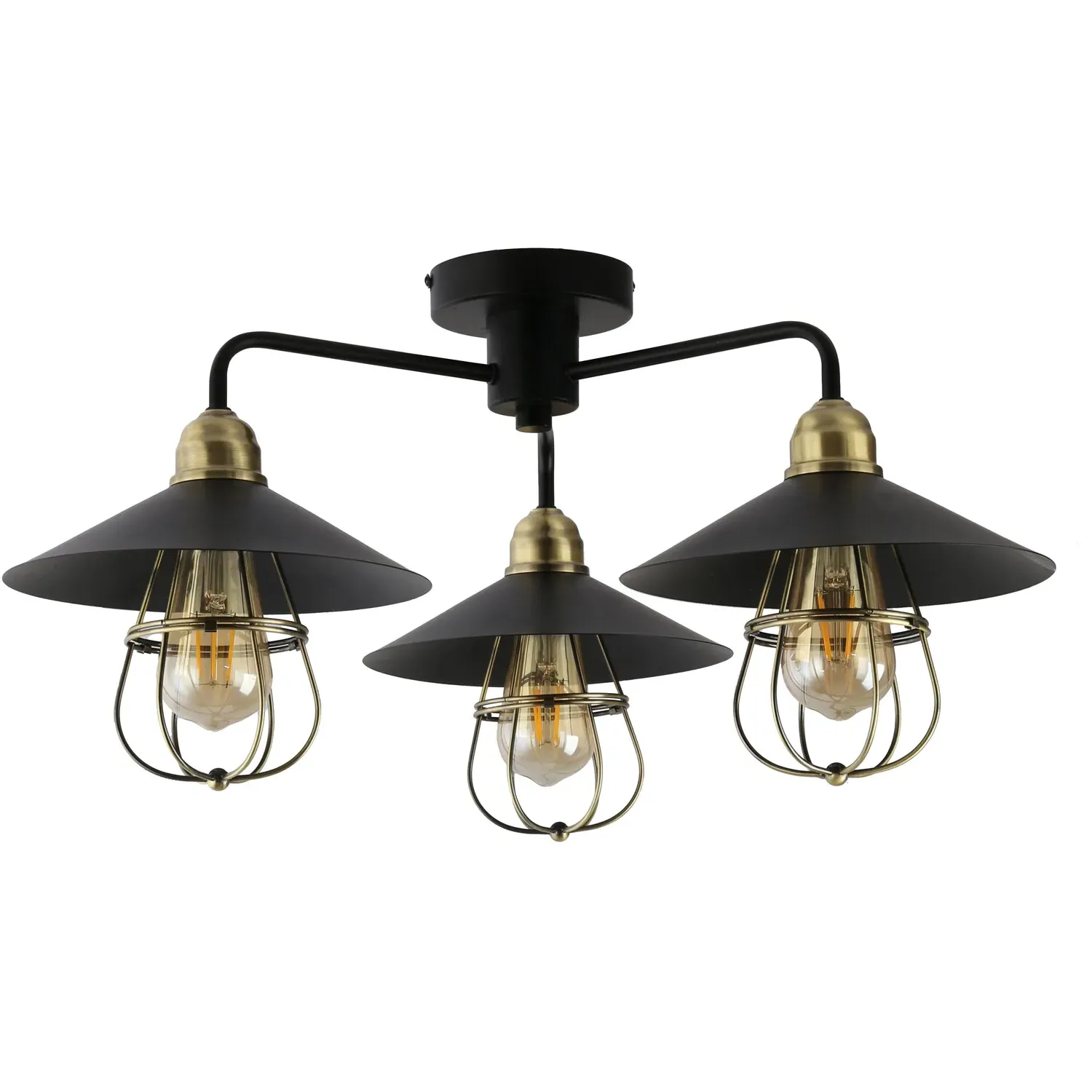 Dylan 3 Arm Ceiling Fitting - Black