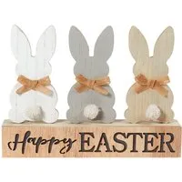 Easter Bunny Ornament with Pom-Pom Tails