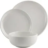 Easy Living 12 Piece Speckled Dinner Set - White