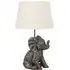Ebony Elephant Table Lamp - Grey