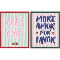 Eclectic Quotes Striped Framed Art