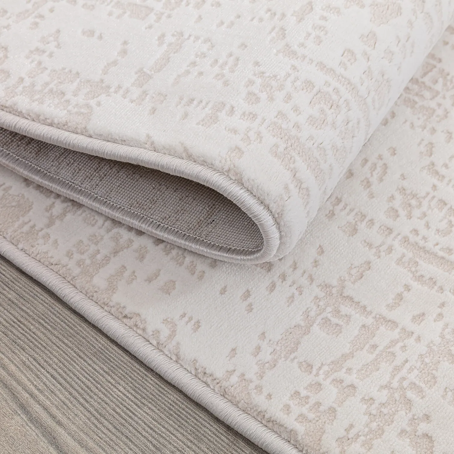 Eden 120cm Textured Rug - Cream