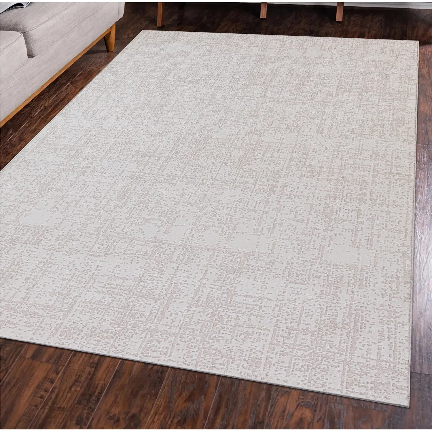 Eden 230cm Textured Rug - Cream