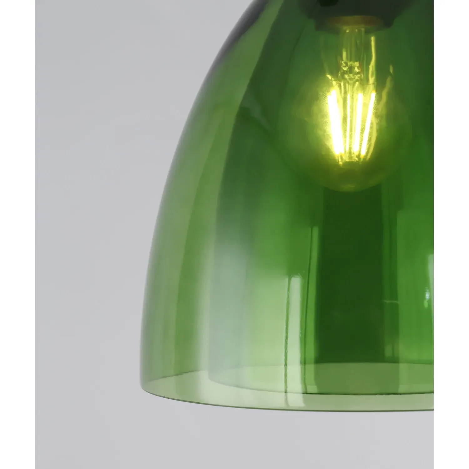 Eden Glass Dome Pendant Light - Green