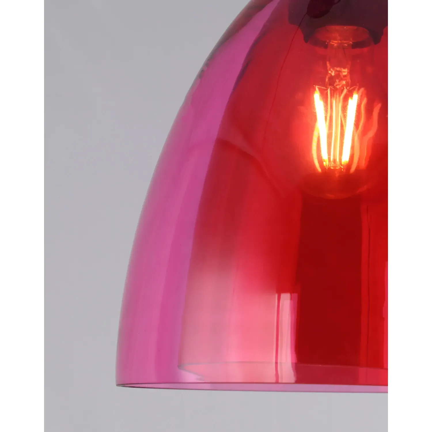 Eden Glass Dome Pendant Light - Pink