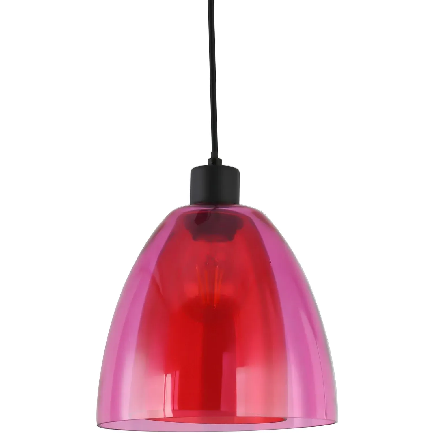 Eden Glass Dome Pendant Light - Pink