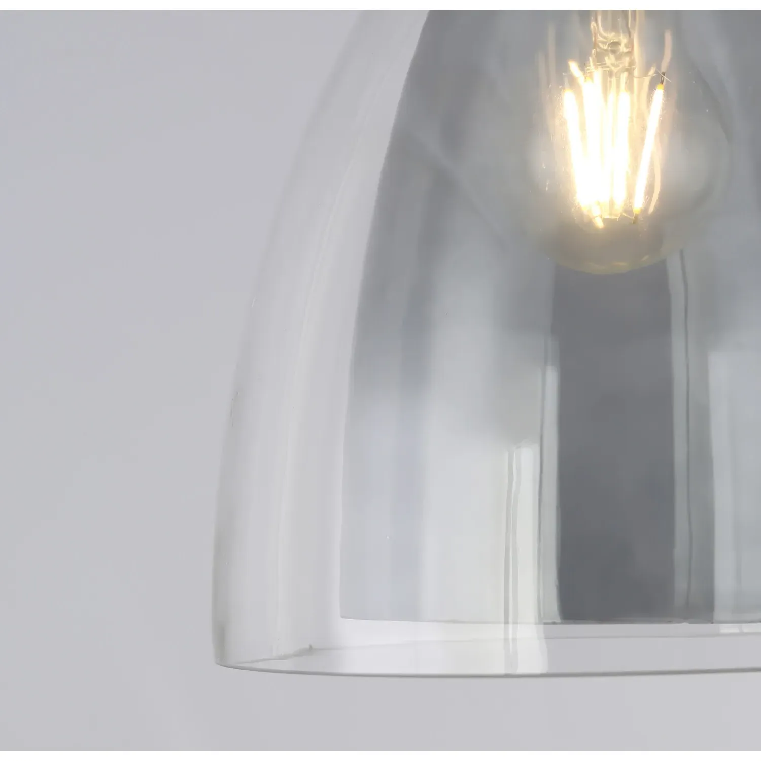 Eden Glass Dome Pendant Light - Smoked