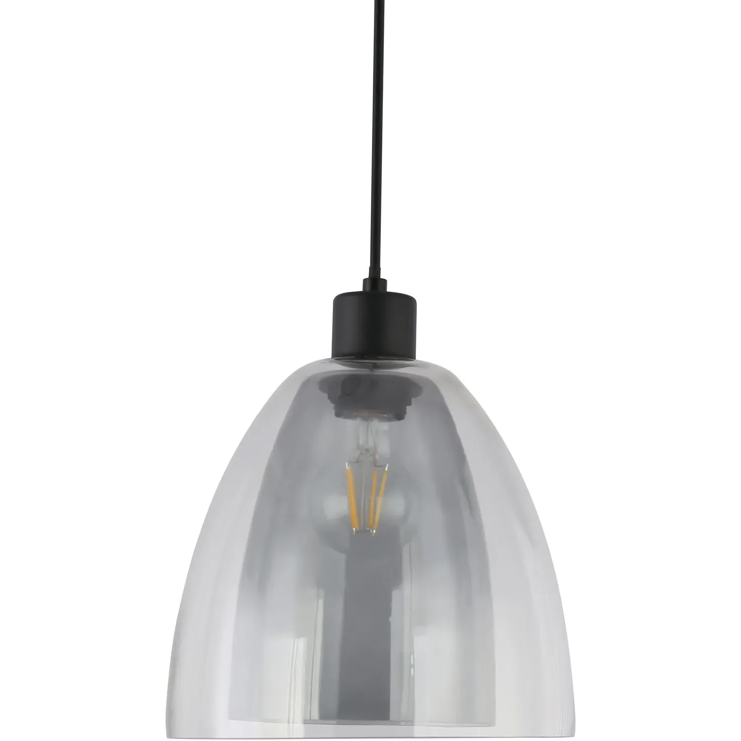 Eden Glass Dome Pendant Light - Smoked