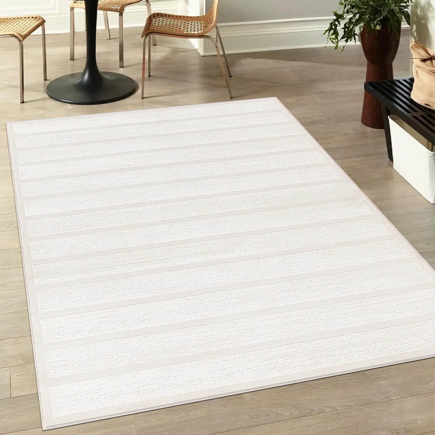 Eden Linear Rug - Cream