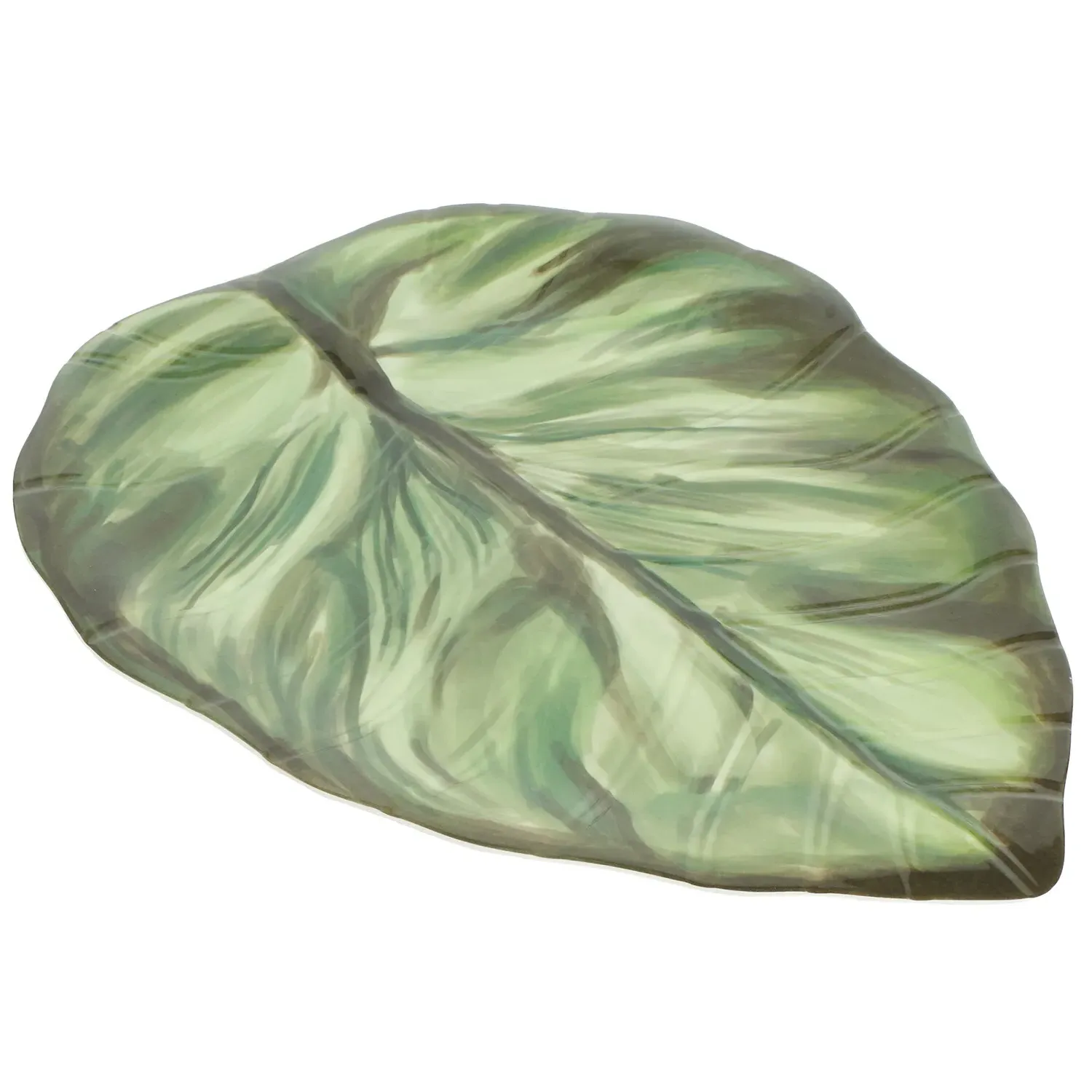 Eden Melamine Palm Leaf Tray - Green