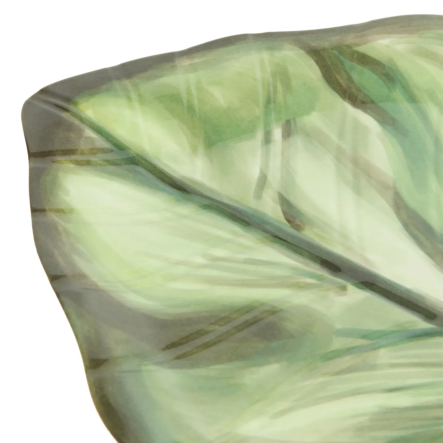 Eden Melamine Palm Leaf Tray - Green