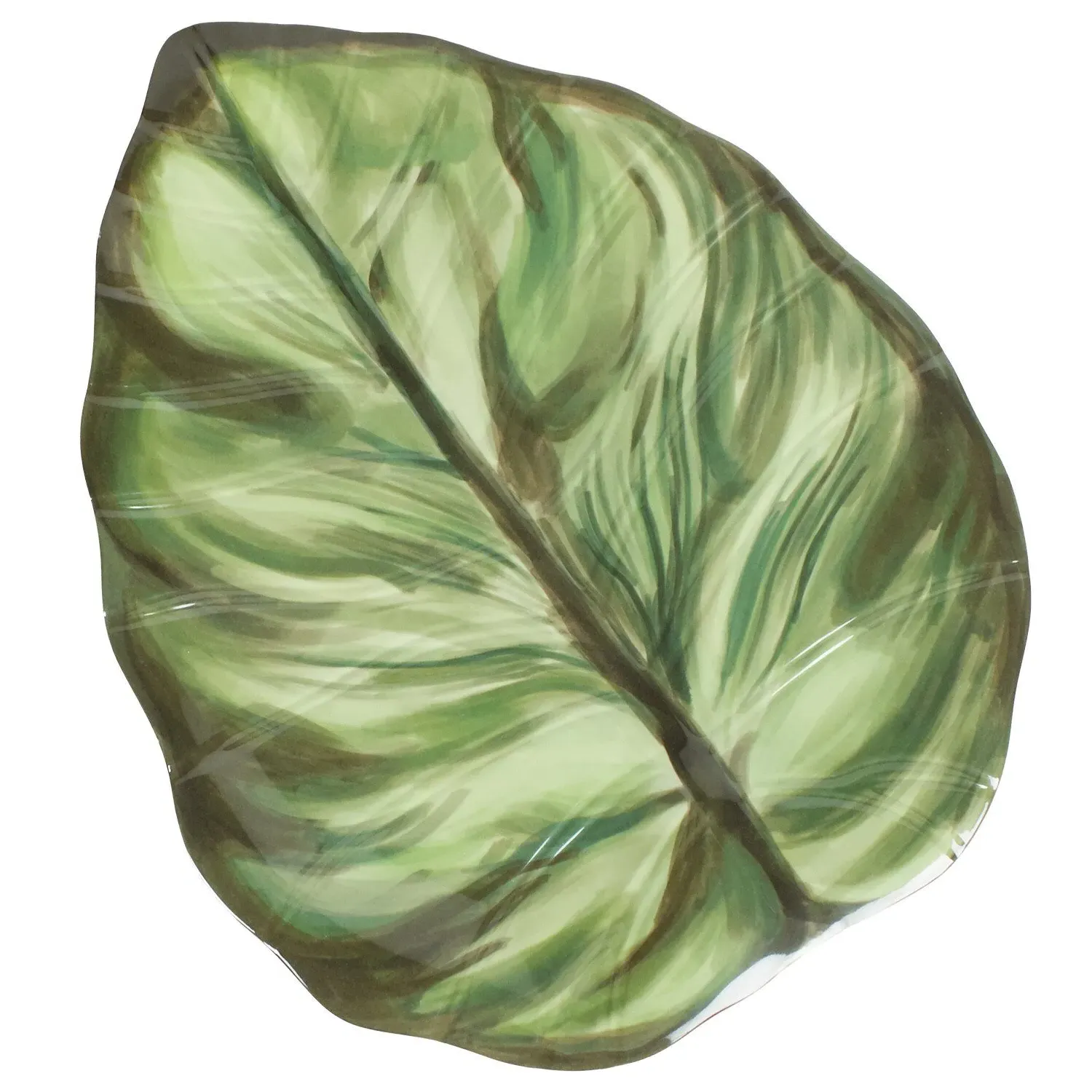 Eden Melamine Palm Leaf Tray - Green image