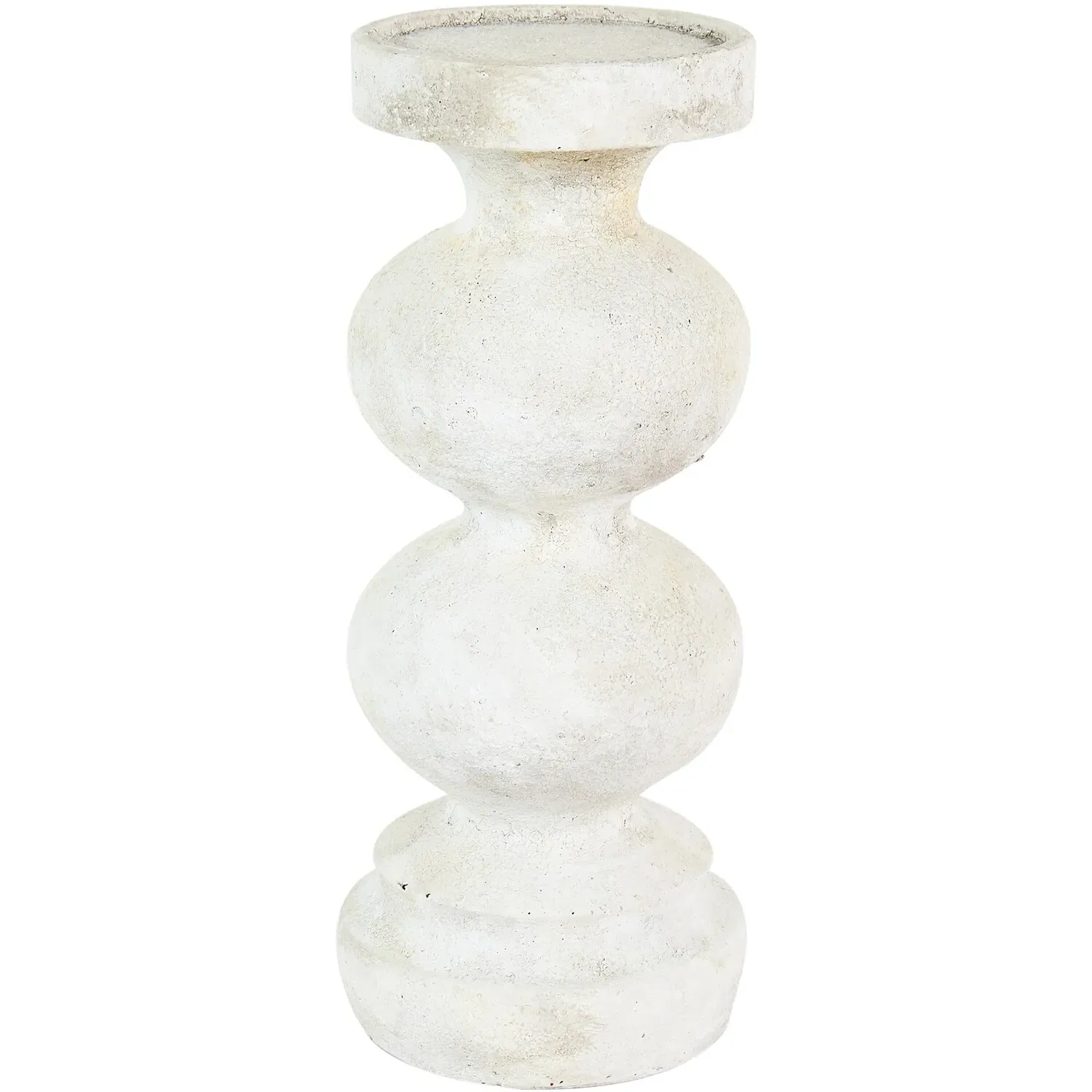 Eden Pillar Candle Holder - White image